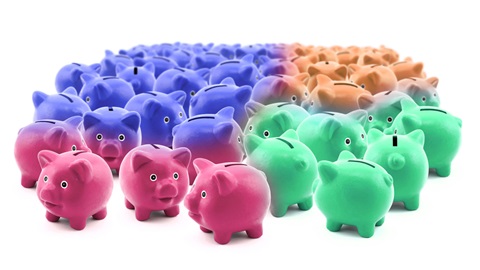 huchas cerditos colores fusiones
